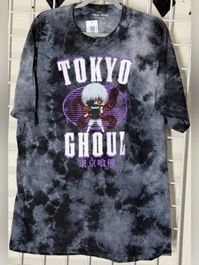 Tokyo Ghoul Mens T-shirt - Tie Dye Chibi Image Size 2XL New with Tag